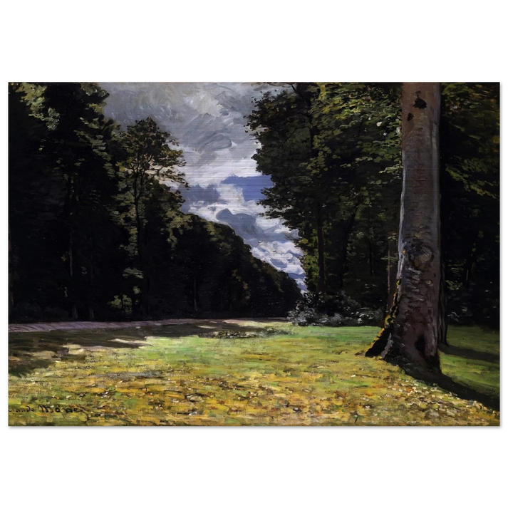 The Pave de Chailly in the Fontainbleau Forest - claude monet Brushed Aluminum Print - 70x100 cm / 28x40 inches | claude monet Aluminum Print | claude monet Prints