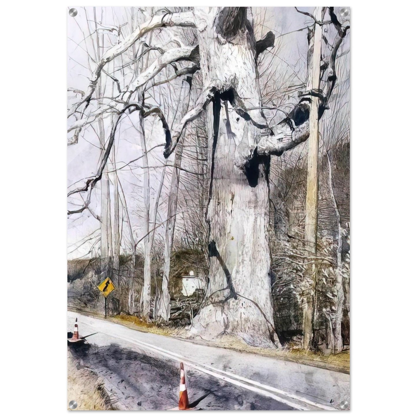 WALKING STICK - Andrew Wyeth Acrylic Print - 70x100 cm / 28x40″ inches
