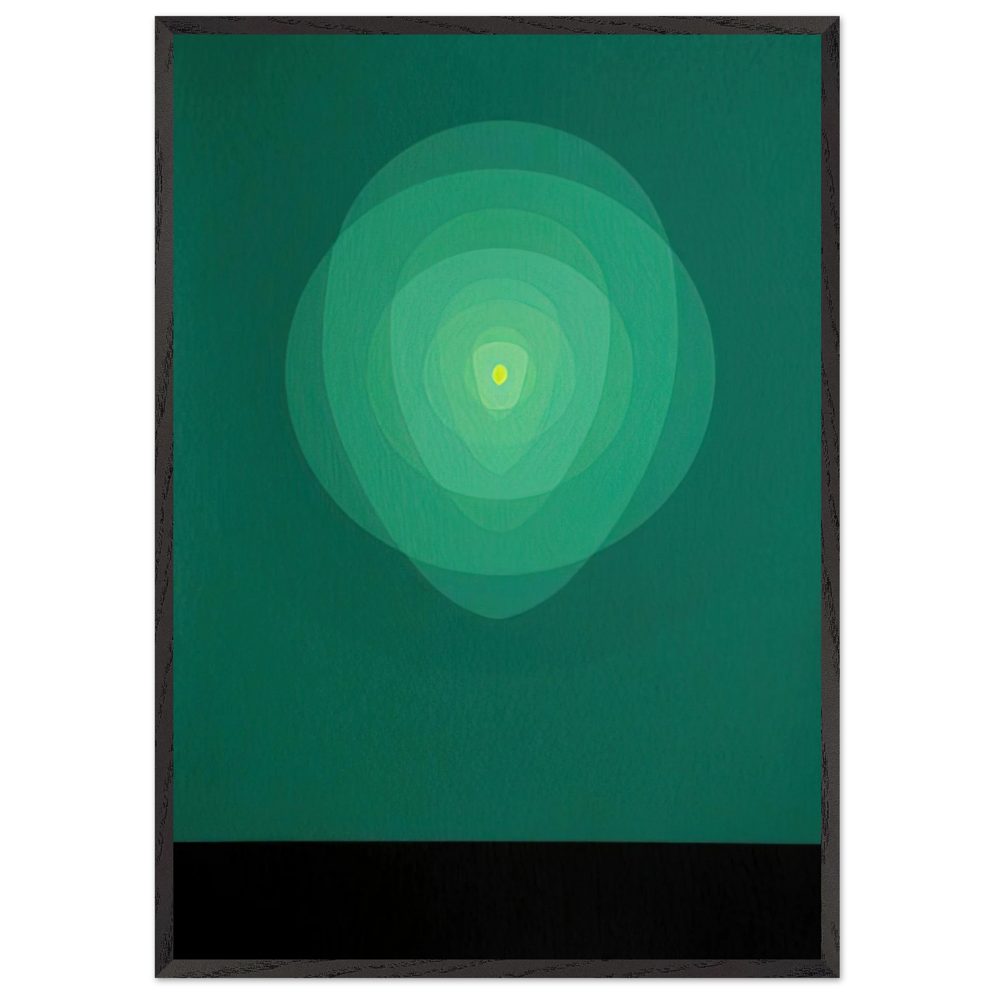Green Mandala - 1969 - Clarence Holbrook Carter 70x100 cm / 28x40 inches Framed Art Print – Black Wooden Frame