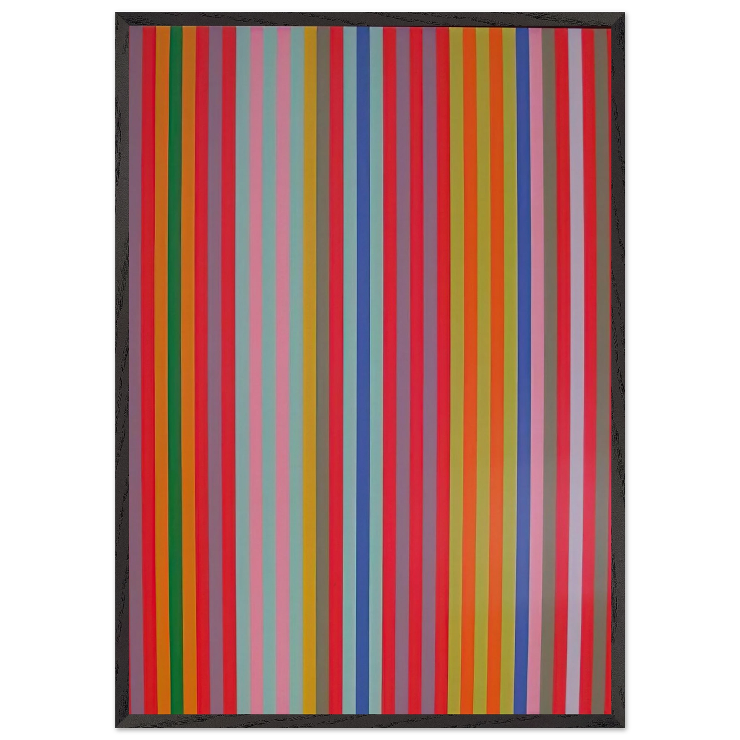 Yoyo - 1969 - Gene Davis 70x100 cm / 28x40 inches Framed Art Print – Black Wooden Frame