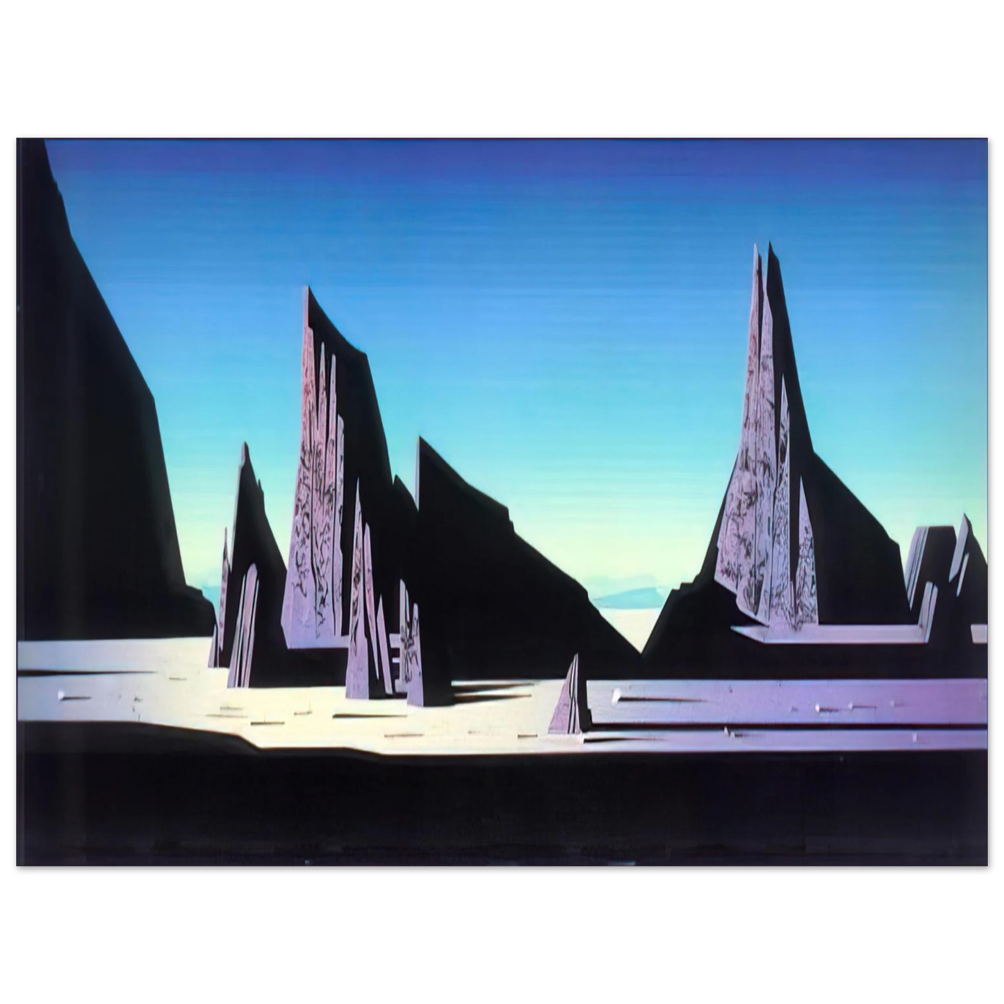 Eyvind Earle - Desert Rocks 75x100 cm / 30x40inches Fine Art Poster