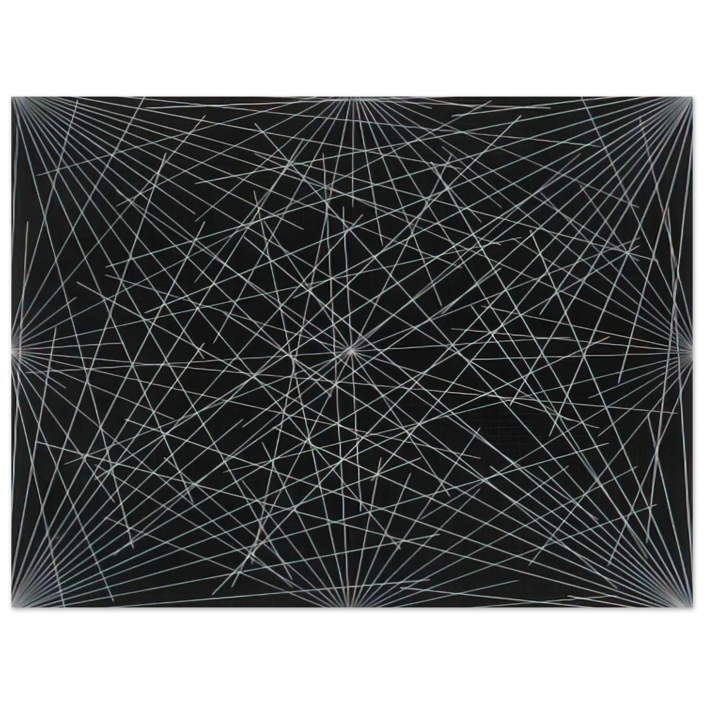 Sol LeWitt - Lines From Corners, Sides the Centre, to Points on a Grid 75x100 cm / 30x40inches Fine Art Poster