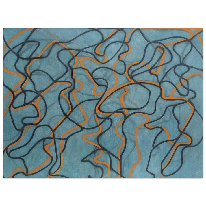 Brice Marden - Letter About Rocks #3, Blue Ground - 2010 75x100 cm / 30x40inches Fine Art Poster