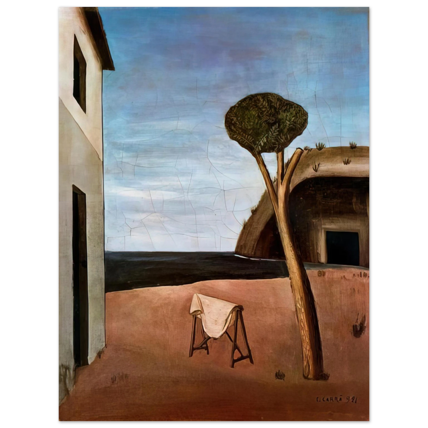 Carlo Carra - A PINE BY THE SEA 1921 75x100 cm / 30x40inches Fine Art Poster