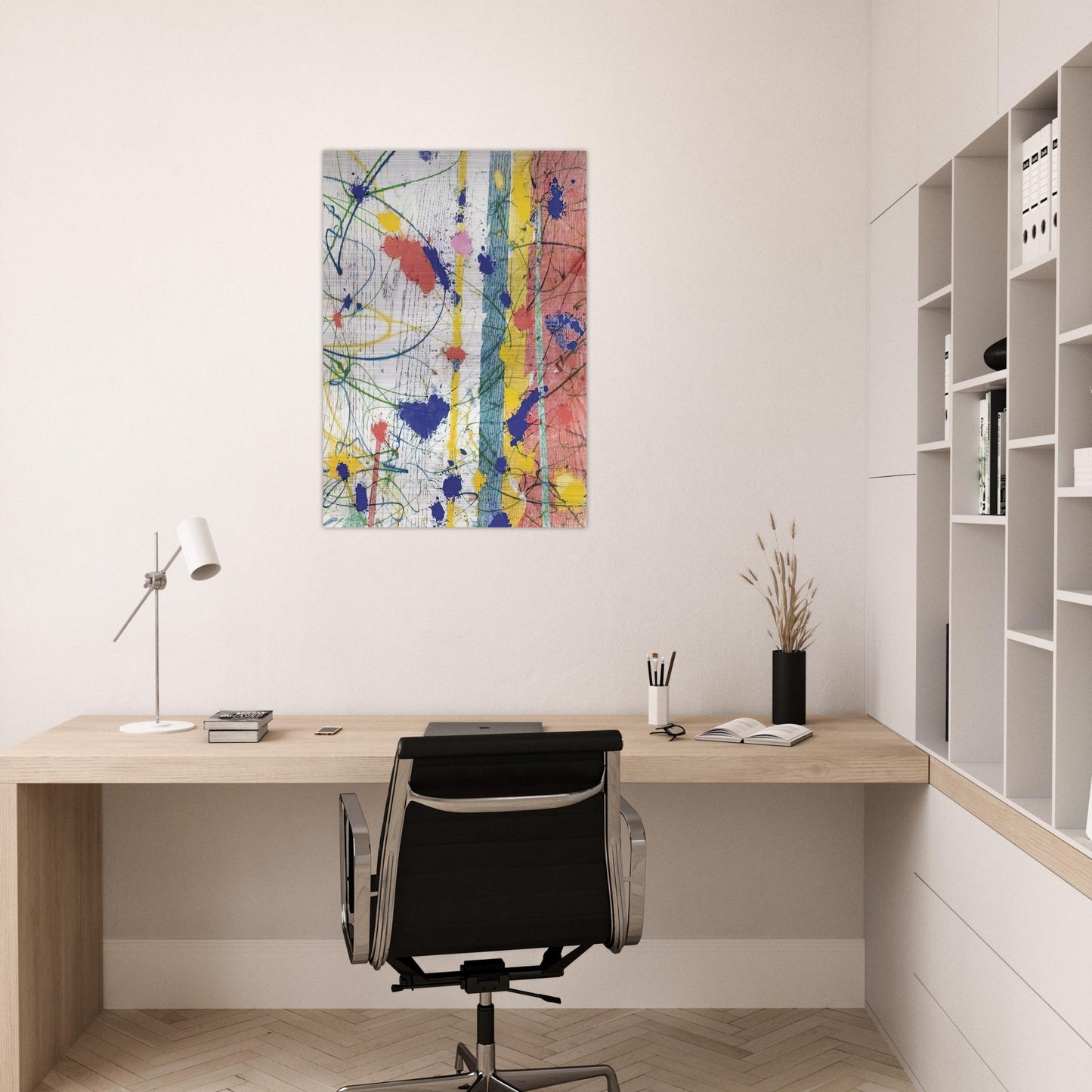 Untitled EXP-SF-58-08-82 - Sam Francis Brushed Aluminum Print - 70x100 cm / 28x40 inches | Sam Francis Aluminum Print | Sam Francis Prints