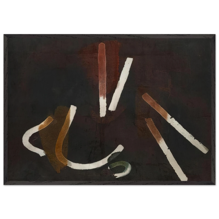 Composition Brun - 1933 - John Ferren 70x100 cm / 28x40 inches Framed Art Print – Black Wooden Frame