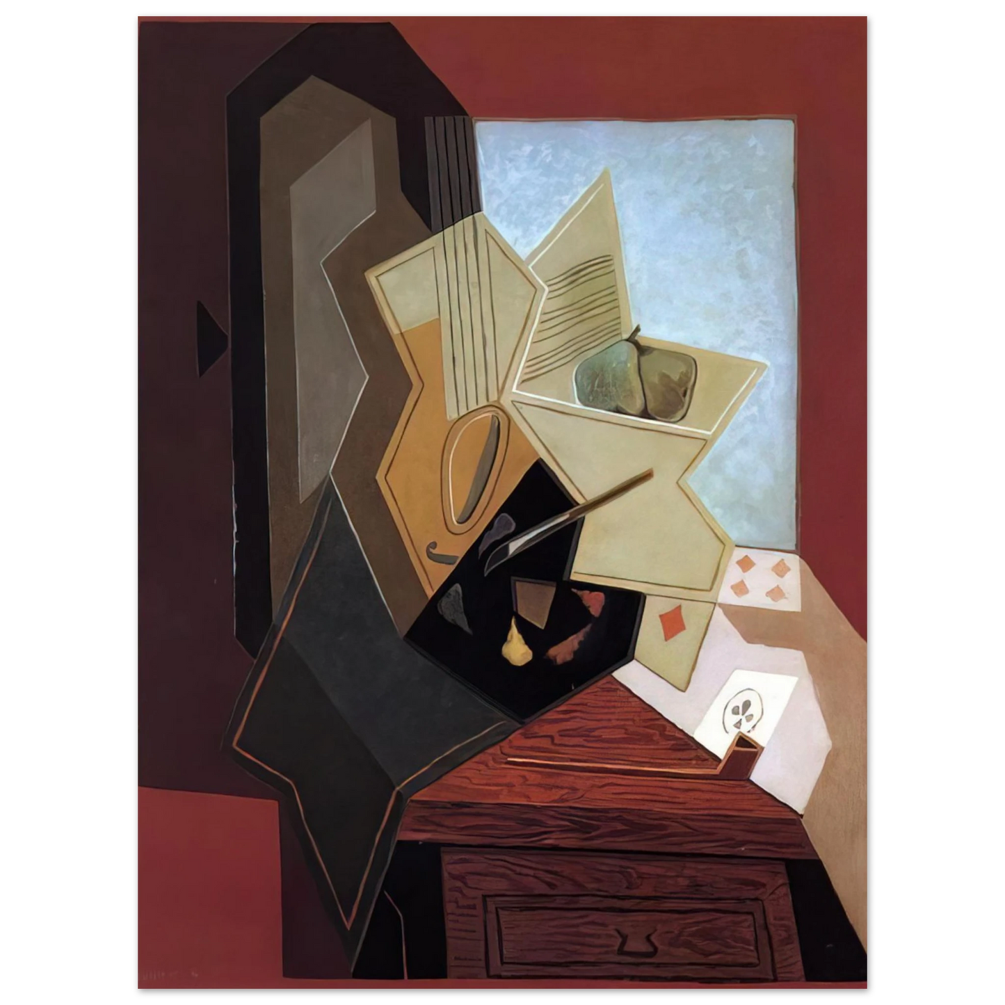 Juan Gris - THE PAINTER S WINDOW 1925 75x100 cm / 30x40inches Fine Art Poster