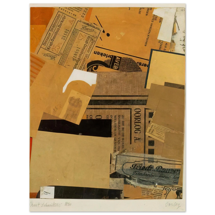 Kurt Schwitters - OORLOG 1930 75x100 cm / 30x40inches Fine Art Poster