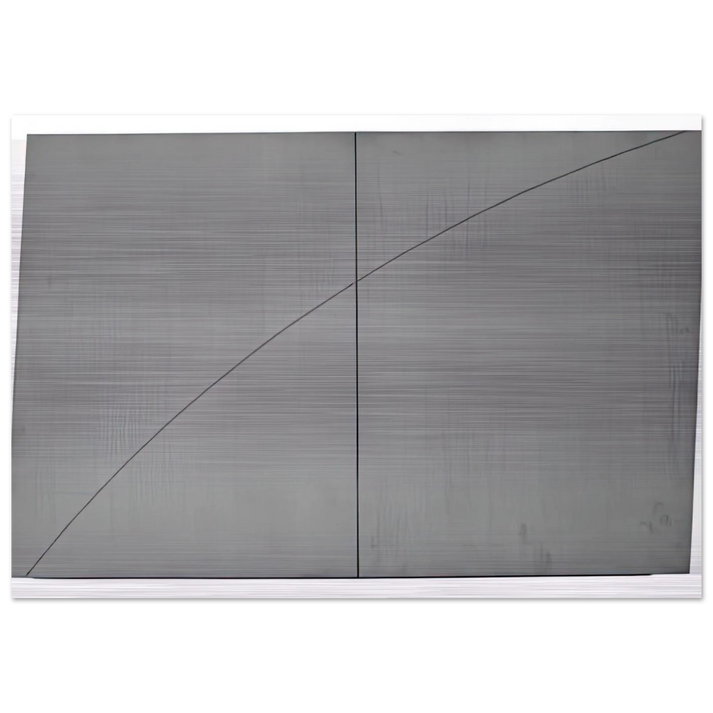 A CURVED LINE WITHIN TWO DISTORTED RECTANGLES 1978 - Robert Mangold Brushed Aluminum Print - 70x100 cm / 28x40 inches | Robert Mangold Aluminum Print | Robert Mangold Prints