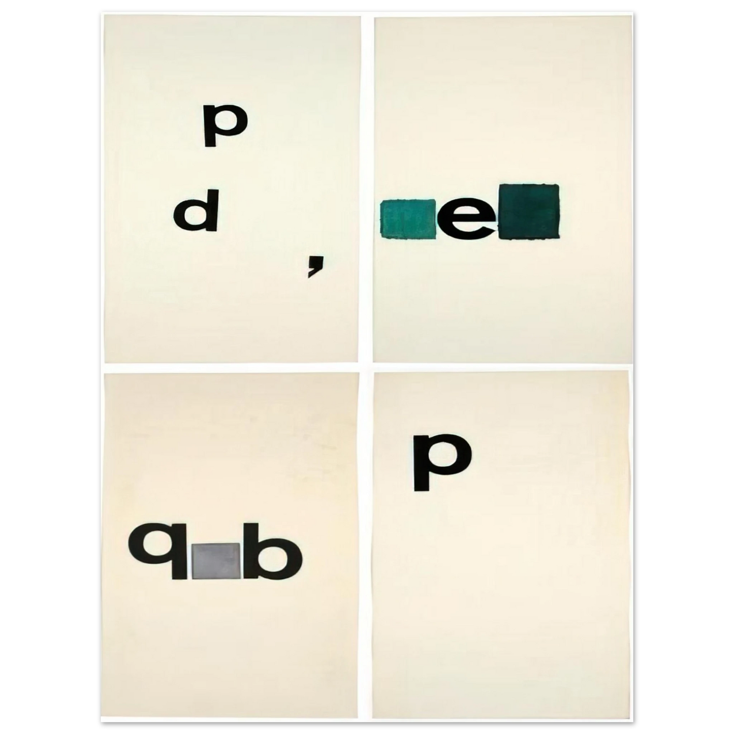 Mira Schendel - Untitled Toquinho - 1970 75x100 cm / 30x40inches Fine Art Poster
