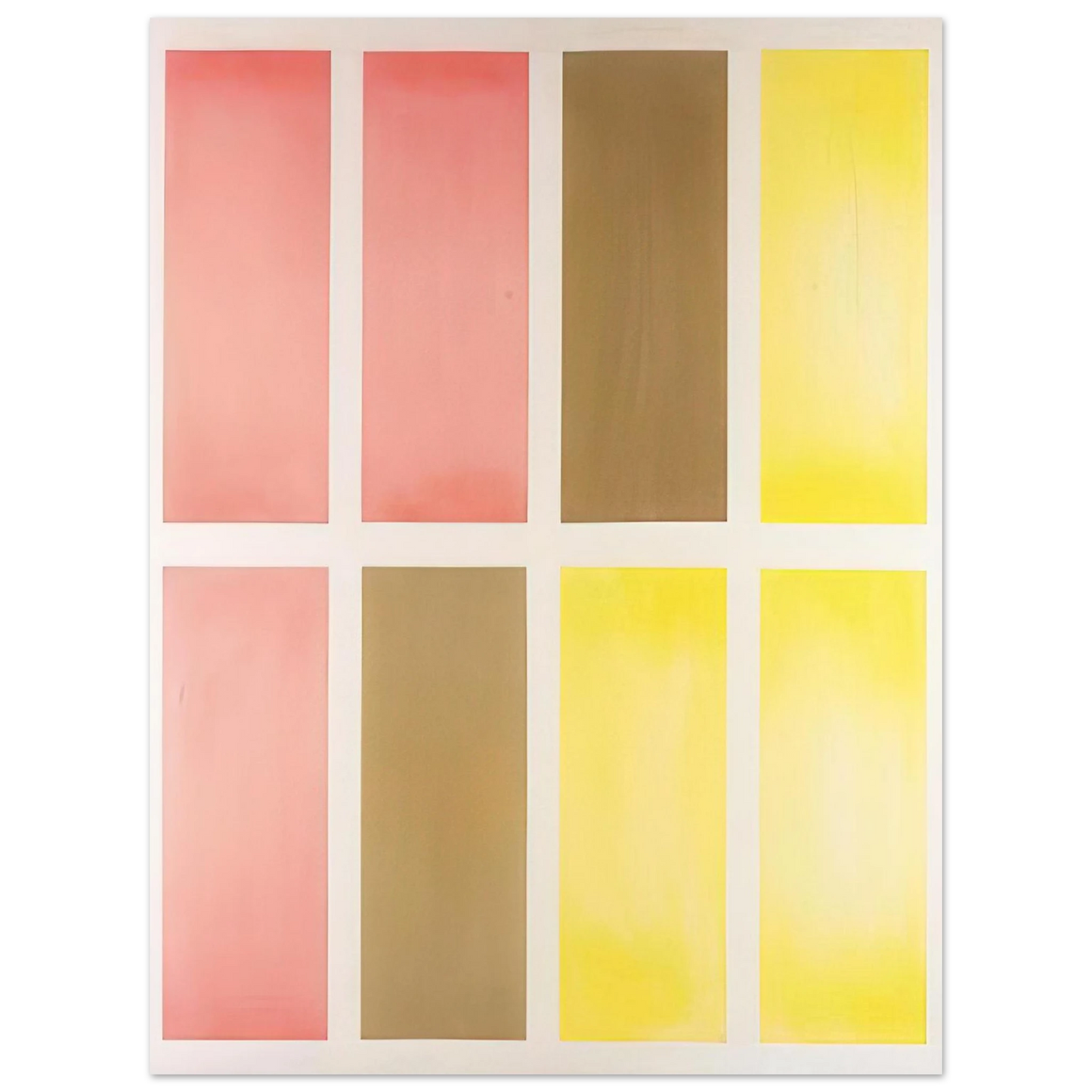 Mark Lancaster - Untitled Red, Brown and Yellow - Abstract Expressionism 75x100 cm / 30x40inches Fine Art Poster