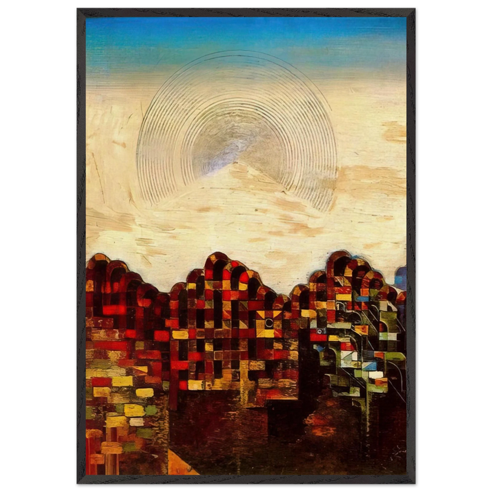 Paris dream - Max Ernst 70x100 cm / 28x40 inches Framed Art Print – Black Wooden Frame