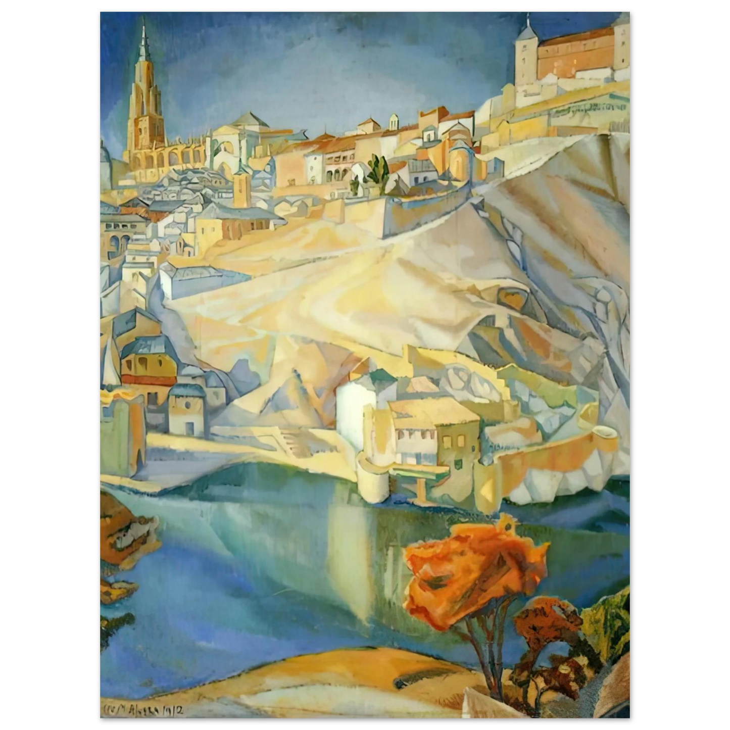 Diego Rivera - VIEW OF TOLEDO 1912 75x100 cm / 30x40inches Fine Art Poster