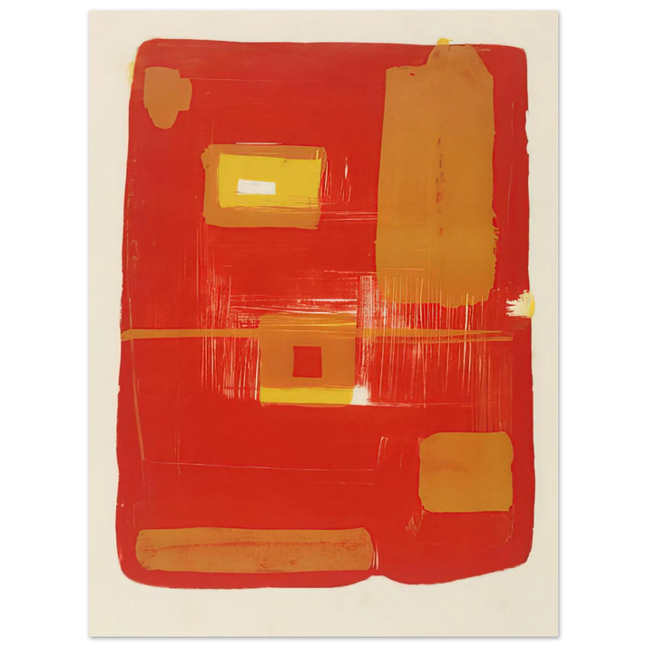 Patrick Heron - Red and Yellow Image - 1958 75x100 cm / 30x40inches Fine Art Poster
