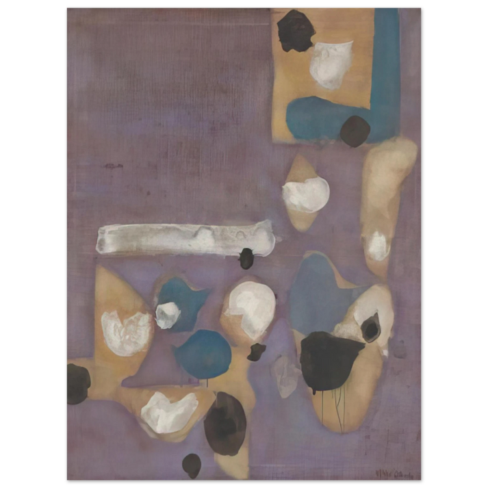 Kenzo Okada - Points No. 19 - 1954 75x100 cm / 30x40inches Fine Art Poster