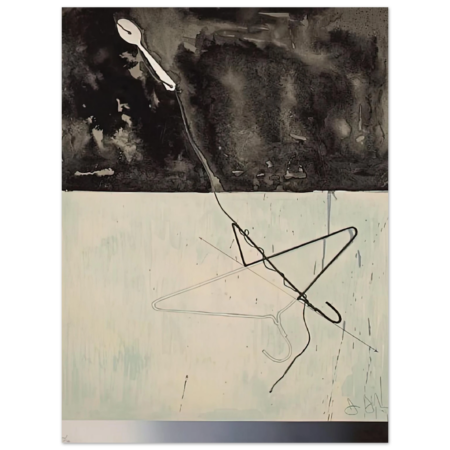 Jasper Johns - COAT HANGER AND SPOON FROM FRAGMENT ACCORDING TO WHAT 1971 75x100 cm / 30x40inches Fine Art Poster
