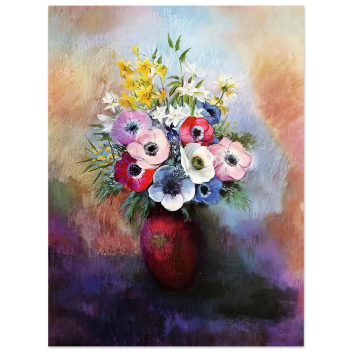 Odilon Redon - ANEMONES 75x100 cm / 30x40inches Fine Art Poster