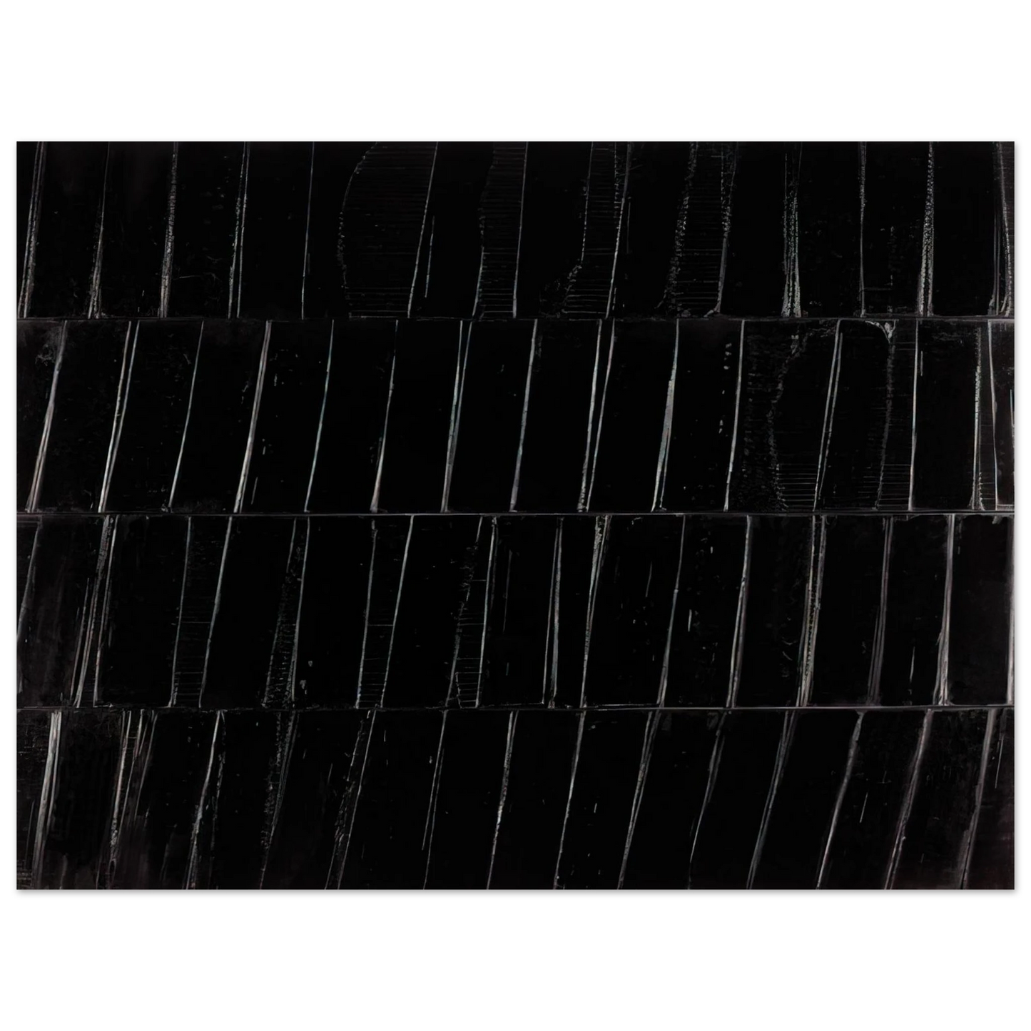 Pierre Soulages - Peinture 324 x 362 cm, 1985 Polyptyque C - 1985 75x100 cm / 30x40inches Fine Art Poster