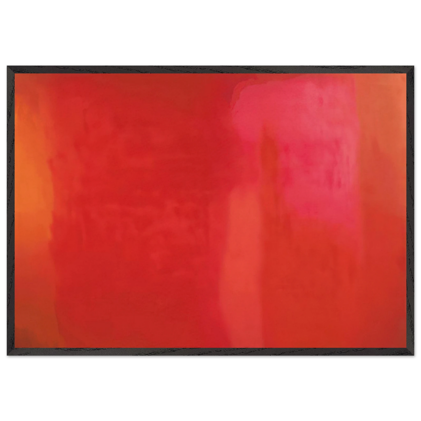 RED FIELD 1972 - Esteban Vicente 70x100 cm / 28x40 inches Framed Art Print – Black Wooden Frame