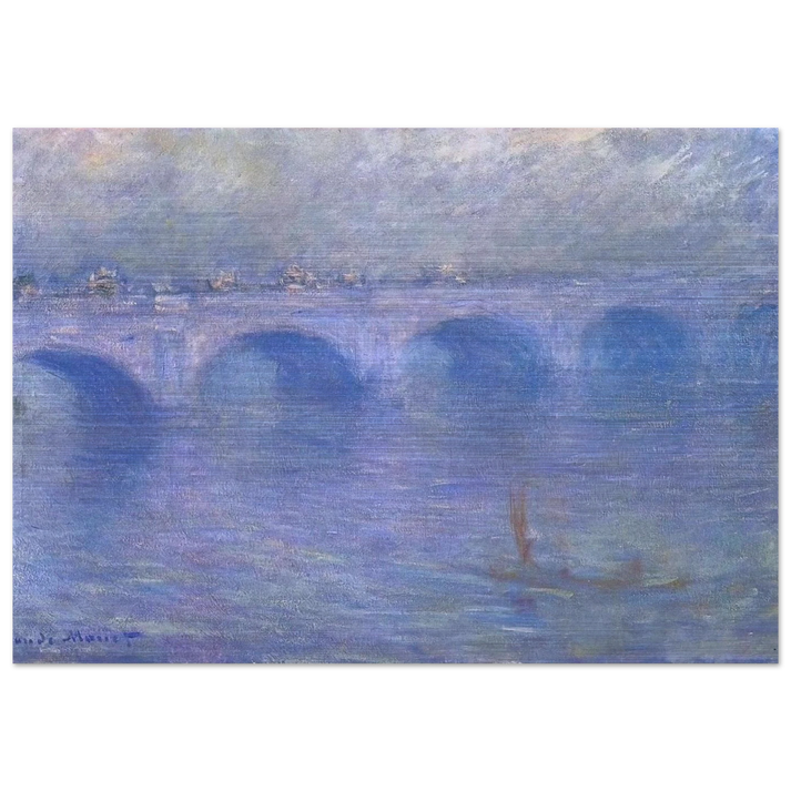Waterloo Bridge in the Fog - claude monet Brushed Aluminum Print - 70x100 cm / 28x40 inches | claude monet Aluminum Print | claude monet Prints