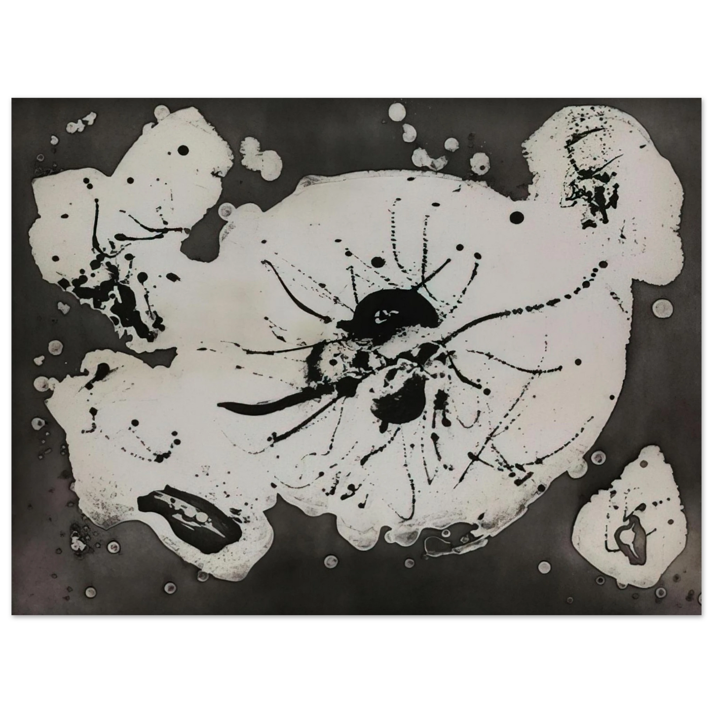 Sam Francis - Black Smudge 75x100 cm / 30x40inches Fine Art Poster