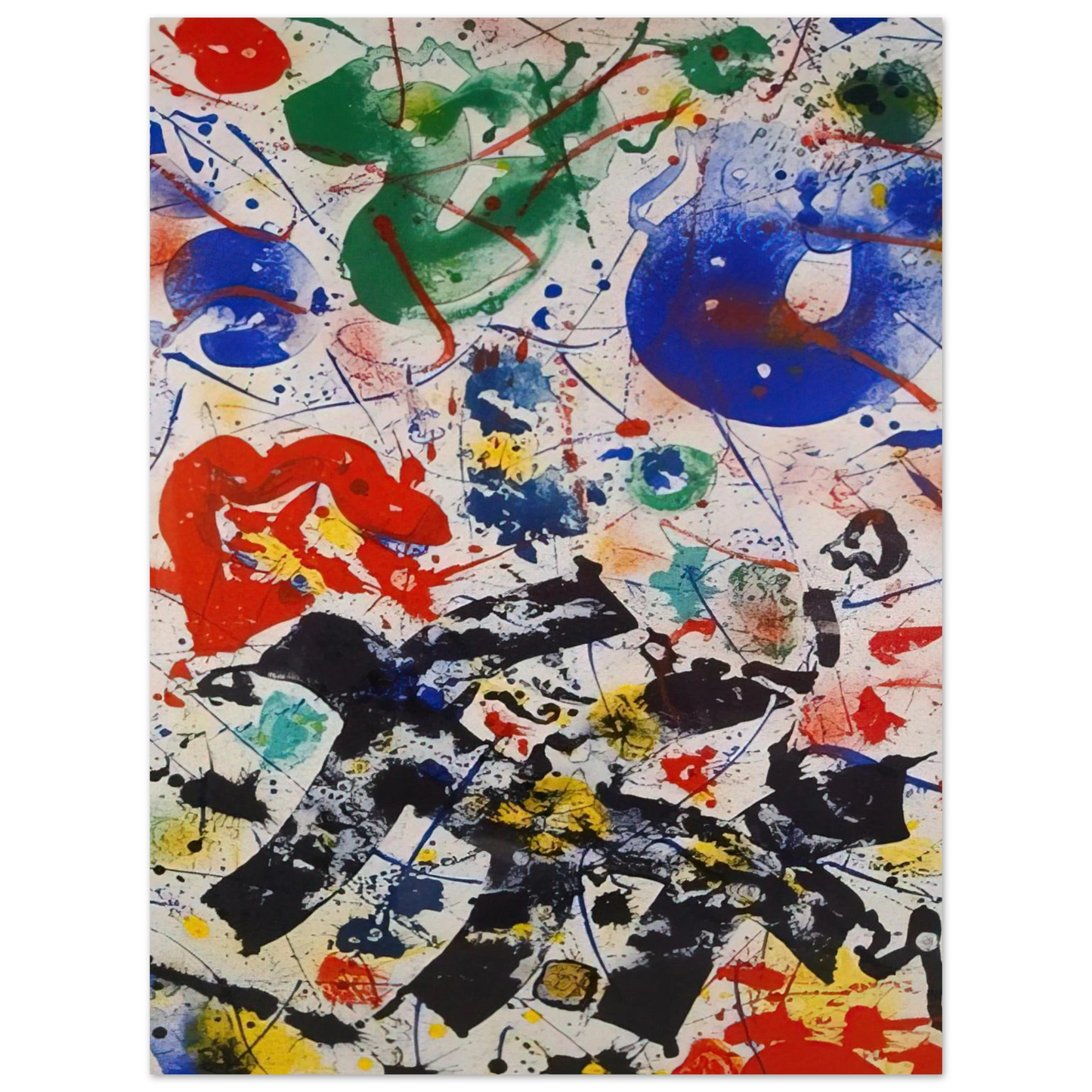 Sam Francis - Untitled SF 357 75x100 cm / 30x40inches Fine Art Poster