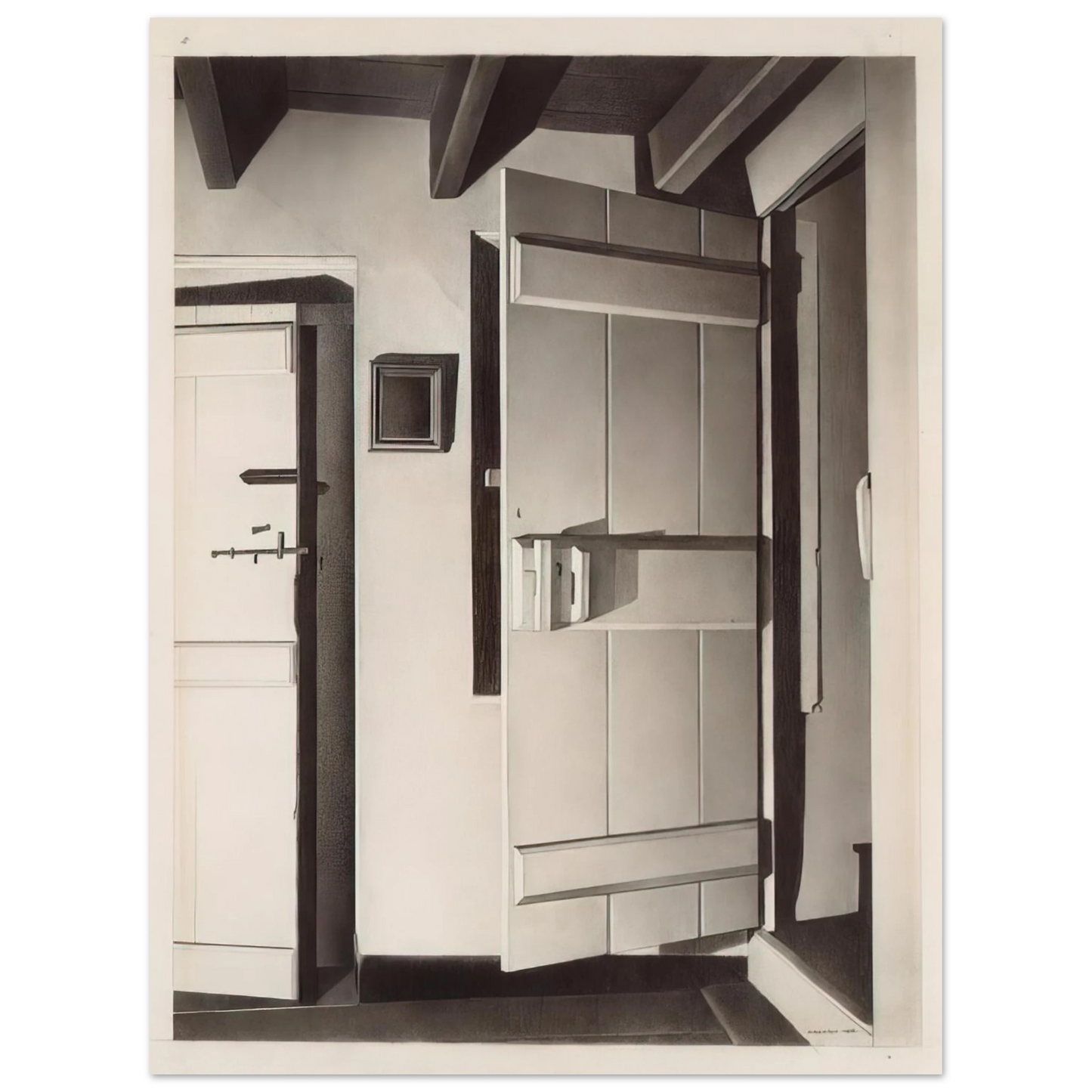 Charles Sheeler - The Open Door - 1932 75x100 cm / 30x40inches Fine Art Poster