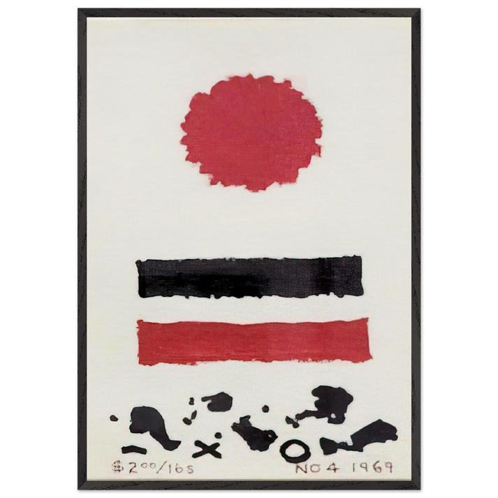 Untitled Study for patisan Review Cover - 1969 - Adolph Gottlieb 70x100 cm / 28x40 inches Framed Art Print – Black Wooden Frame