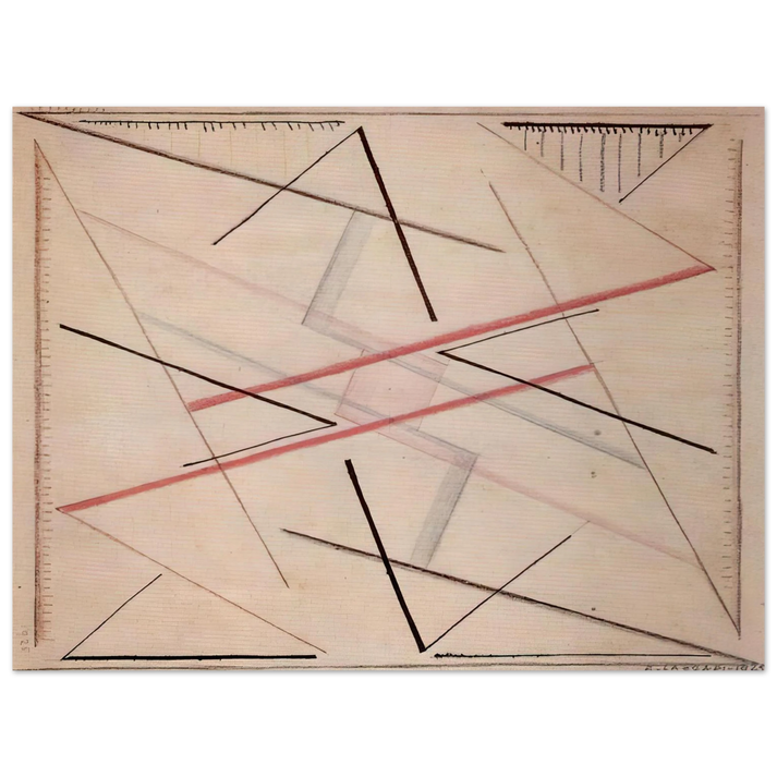Bice Lazzari - Astrazione di una linea n. 2, disegno - 1925 75x100 cm / 30x40inches Fine Art Poster