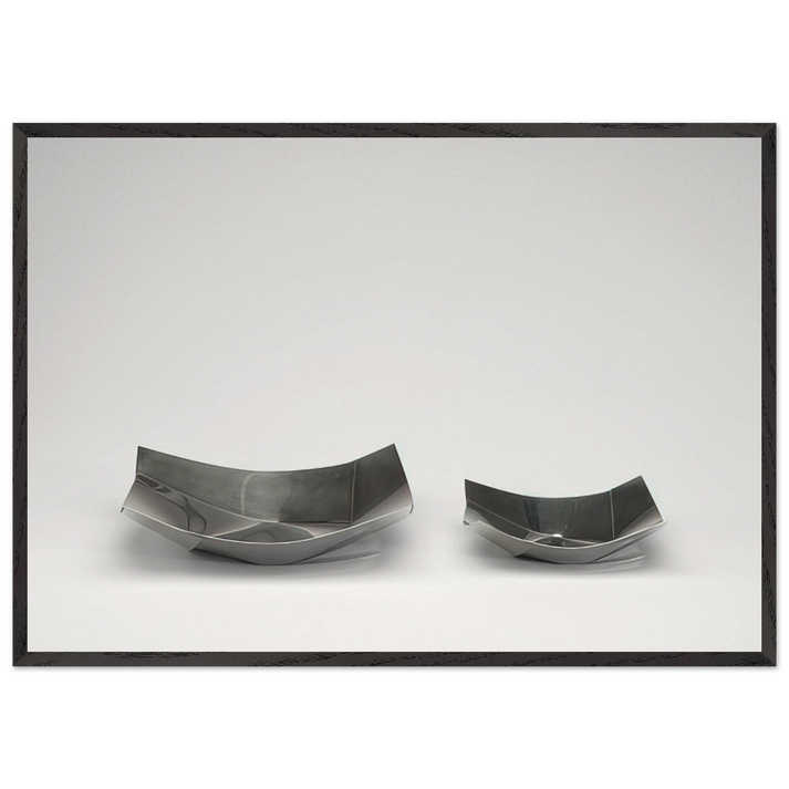Maldive Tray - 1960 - Bruno Munari 70x100 cm / 28x40 inches Framed Art Print – Black Wooden Frame