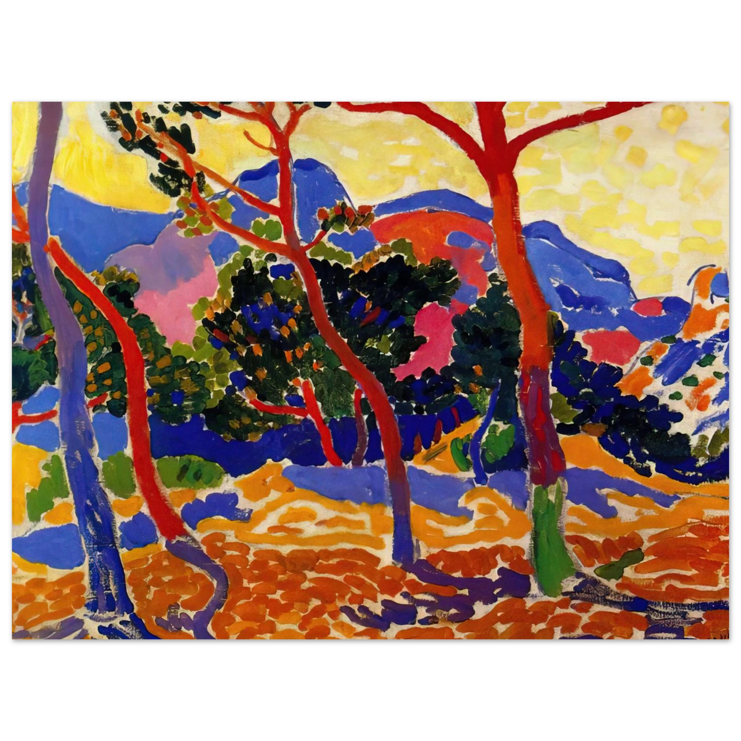 Andre Derain - THE TREES 75x100 cm / 30x40inches Fine Art Poster