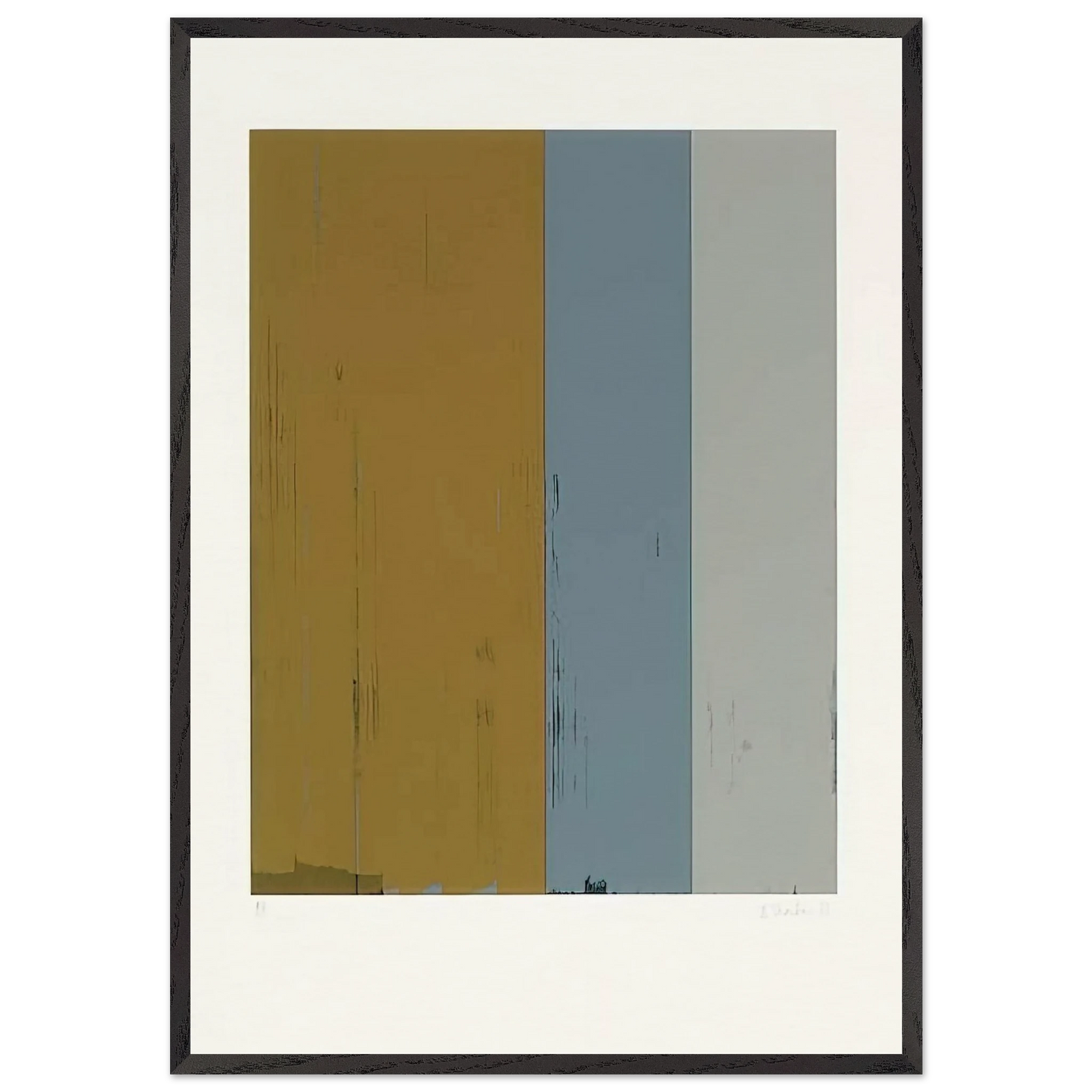 Untitled Lewison 24-5 - Color Field Painting - Brice Marden 70x100 cm / 28x40 inches Framed Art Print – Black Wooden Frame