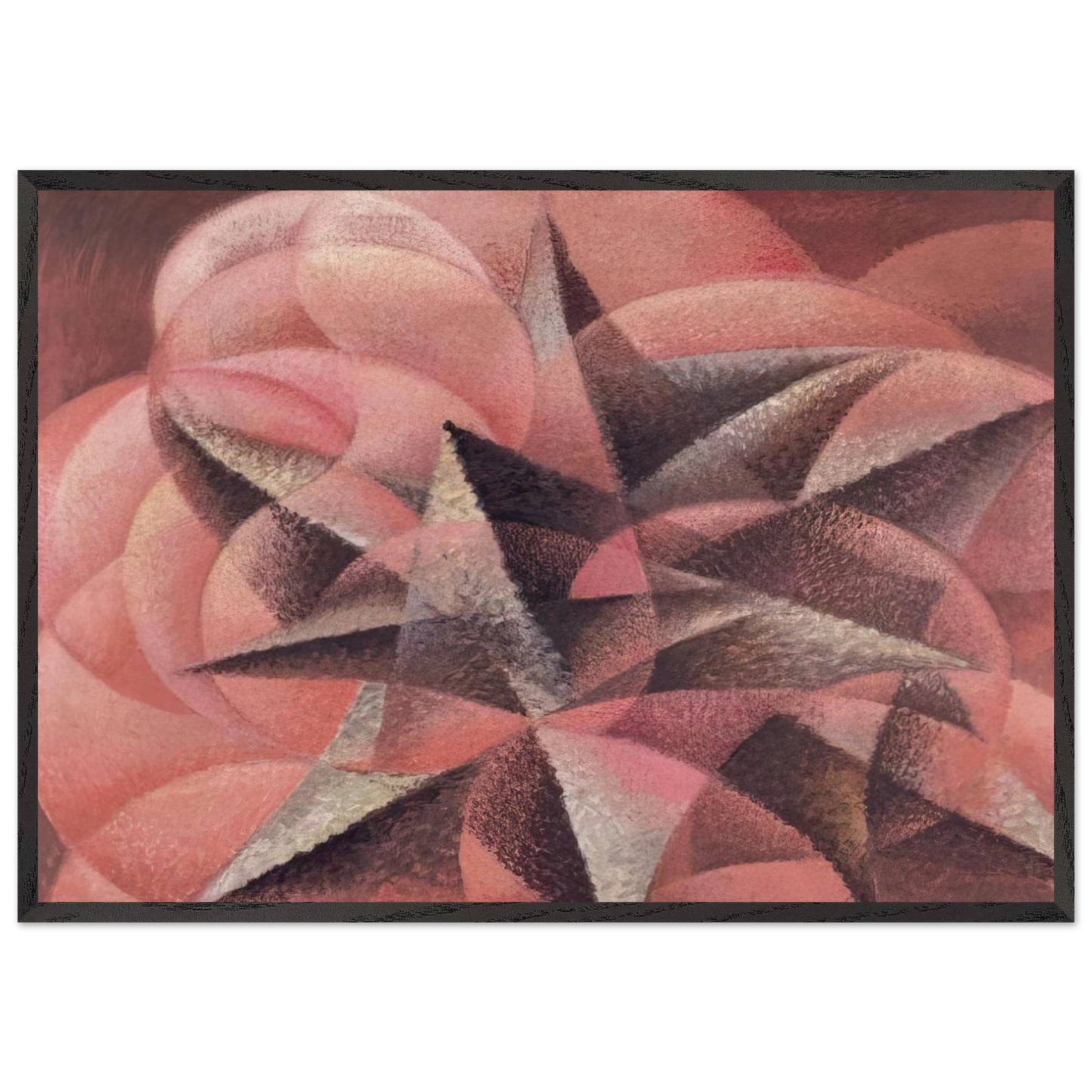 Armonie di forme contrarie - 1935 - Gerardo Dottori 70x100 cm / 28x40 inches Framed Art Print – Black Wooden Frame