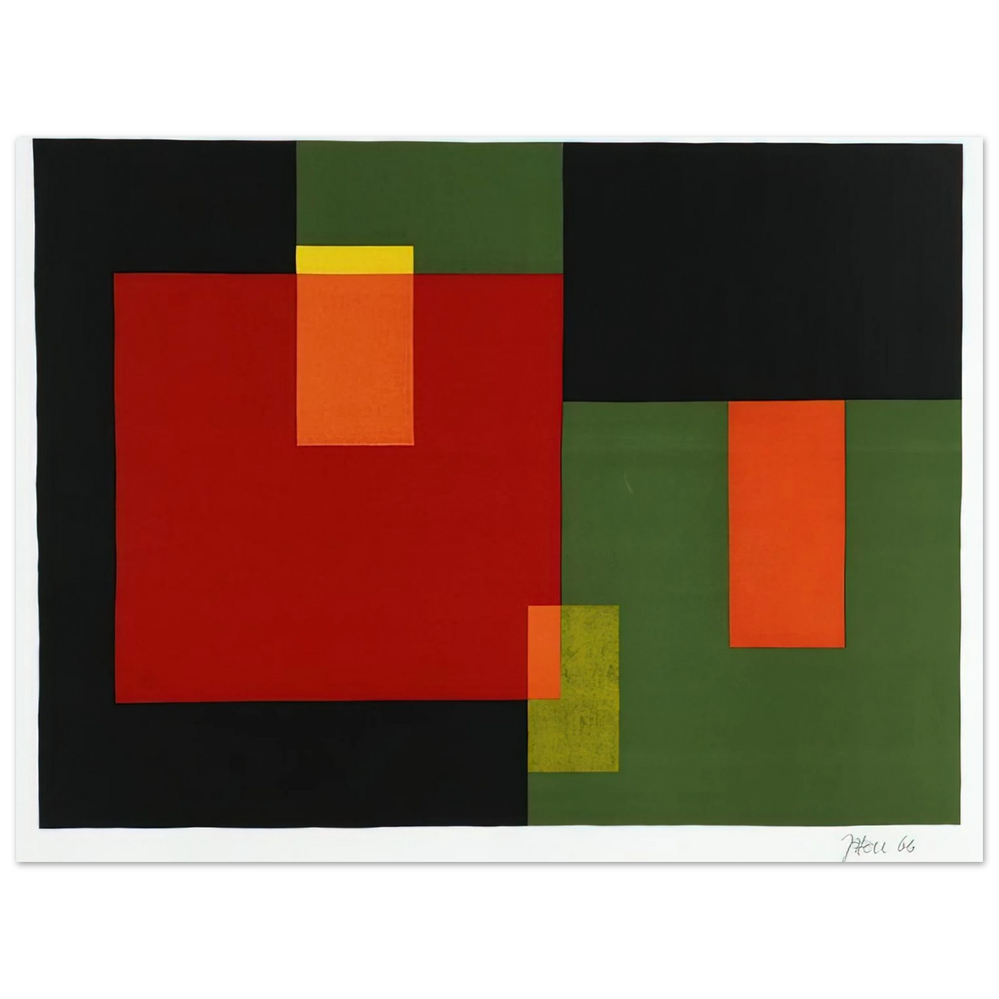Johannes Itten - Untitled - 1966 75x100 cm / 30x40inches Fine Art Poster
