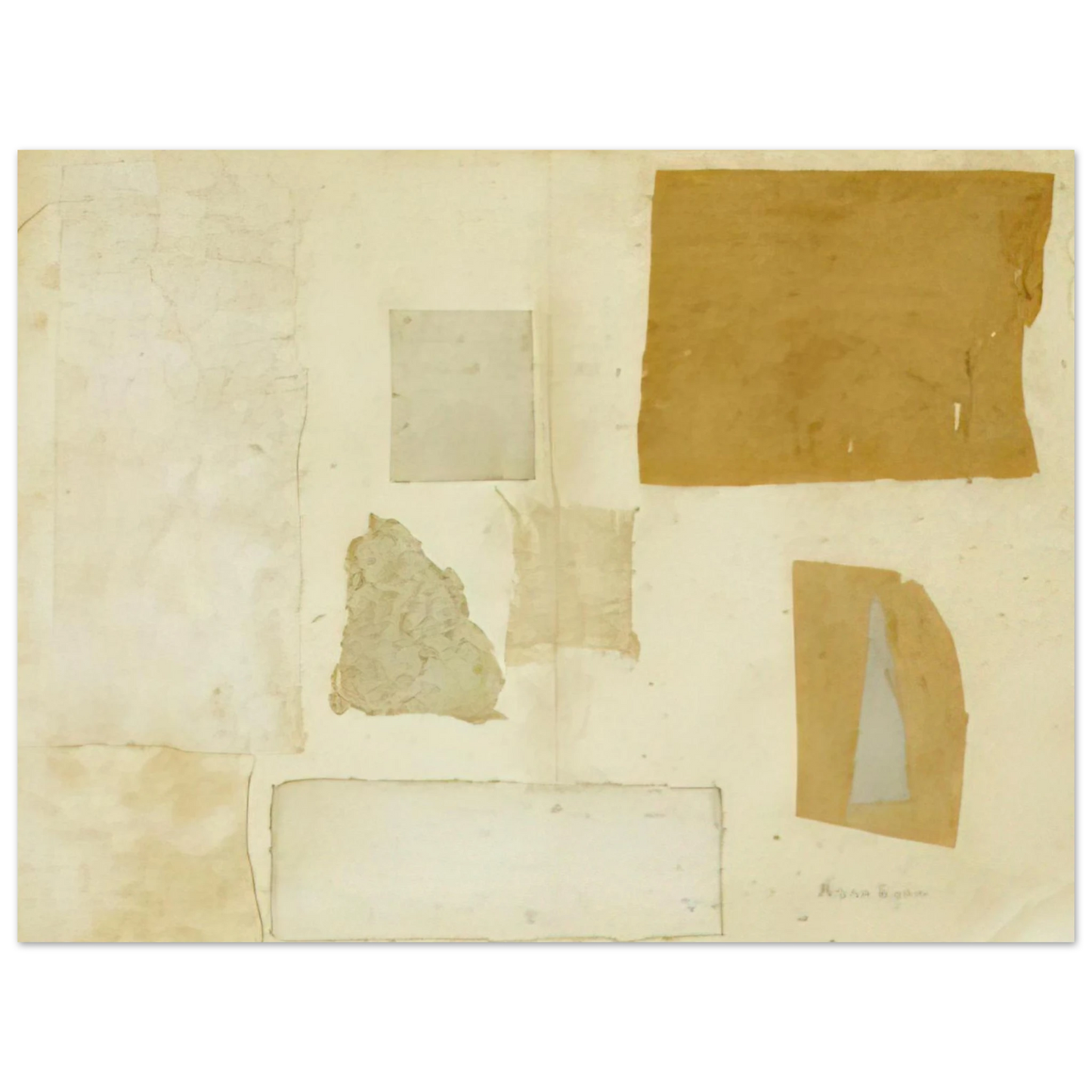 Anne Ryan - Gray Collage - 1953 75x100 cm / 30x40inches Fine Art Poster