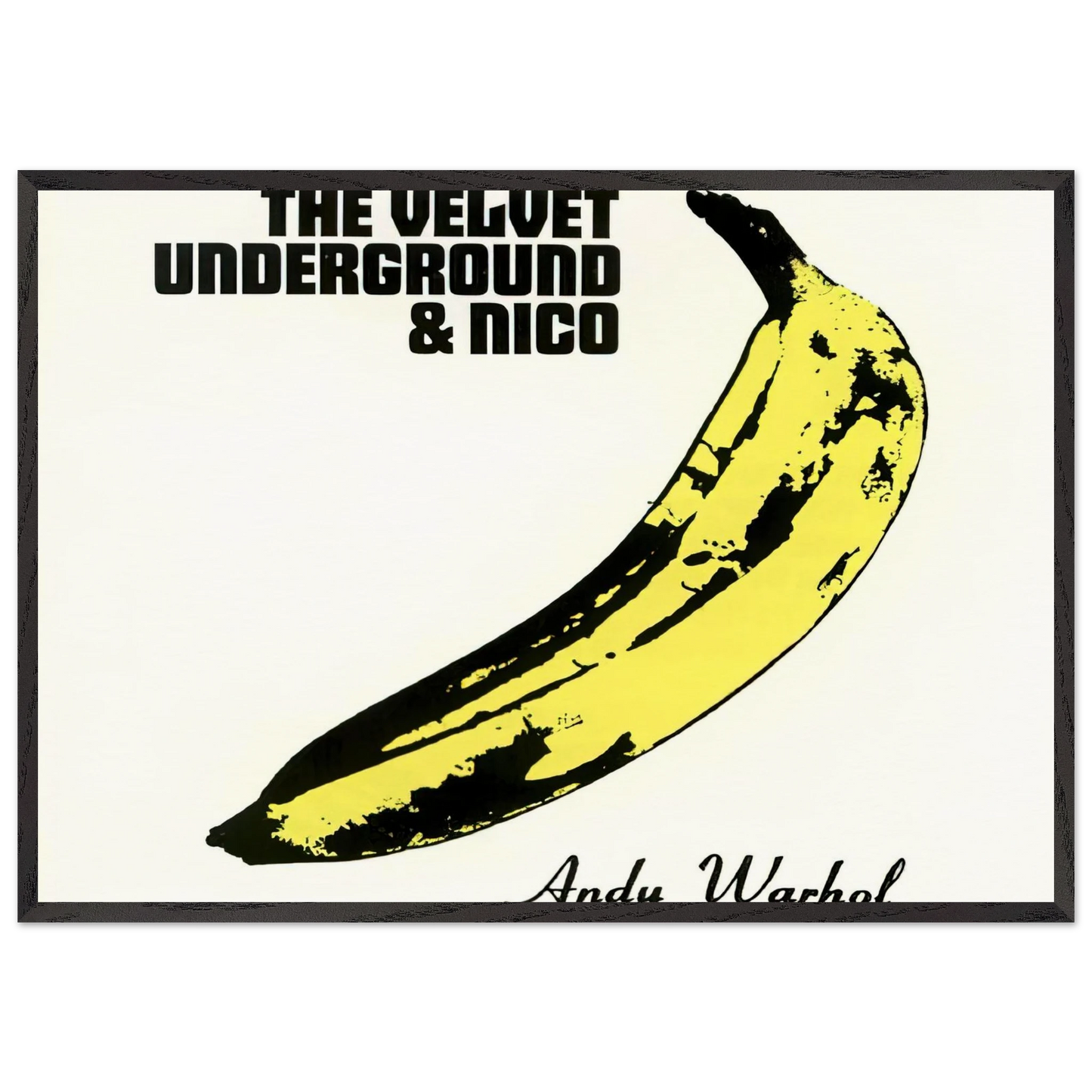 Velvet Underground Nico - Andy Warhol 70x100 cm / 28x40 inches Framed Art Print – Black Wooden Frame