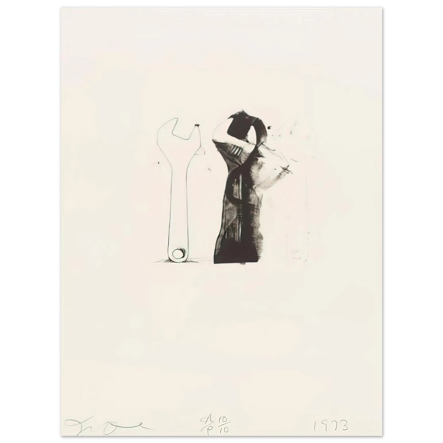 Jim Dine - UNTITLED FROM TEN WINTER TOOLS 1973 5 75x100 cm / 30x40inches Fine Art Poster