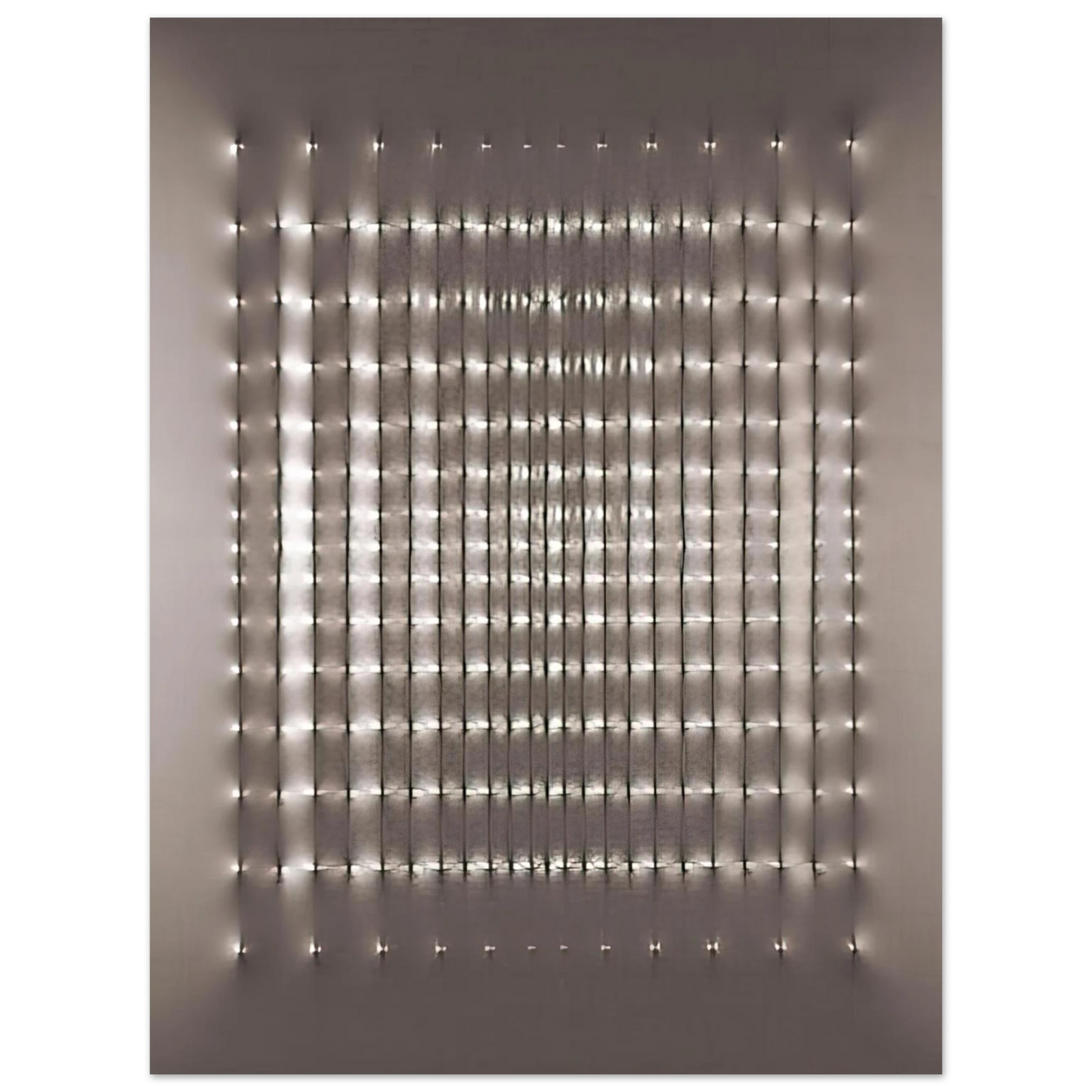 Enrico Castellani - Superficie alluminio - 1969 75x100 cm / 30x40inches Fine Art Poster