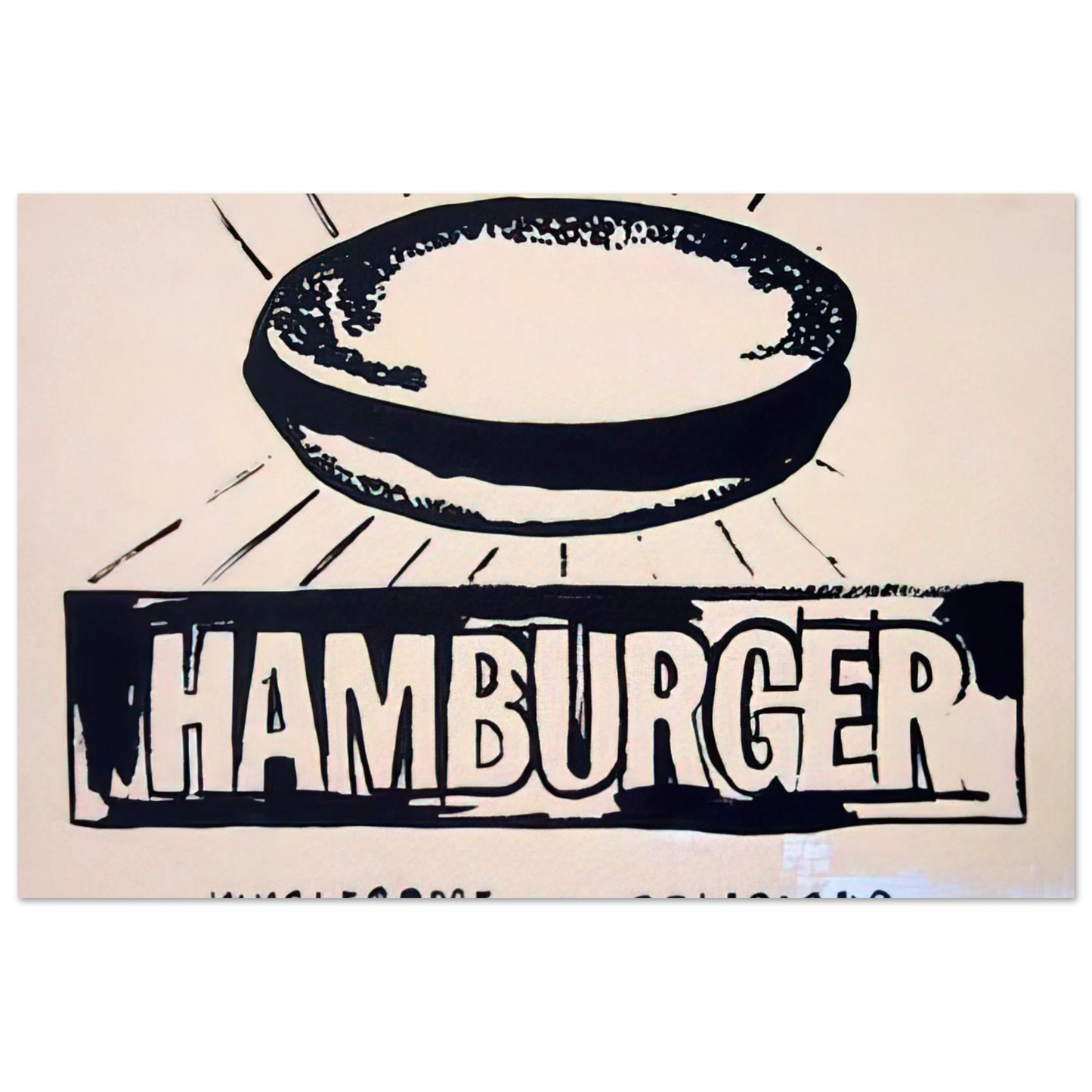 Andy Warhol - Hamburger beige Fine Art Poster