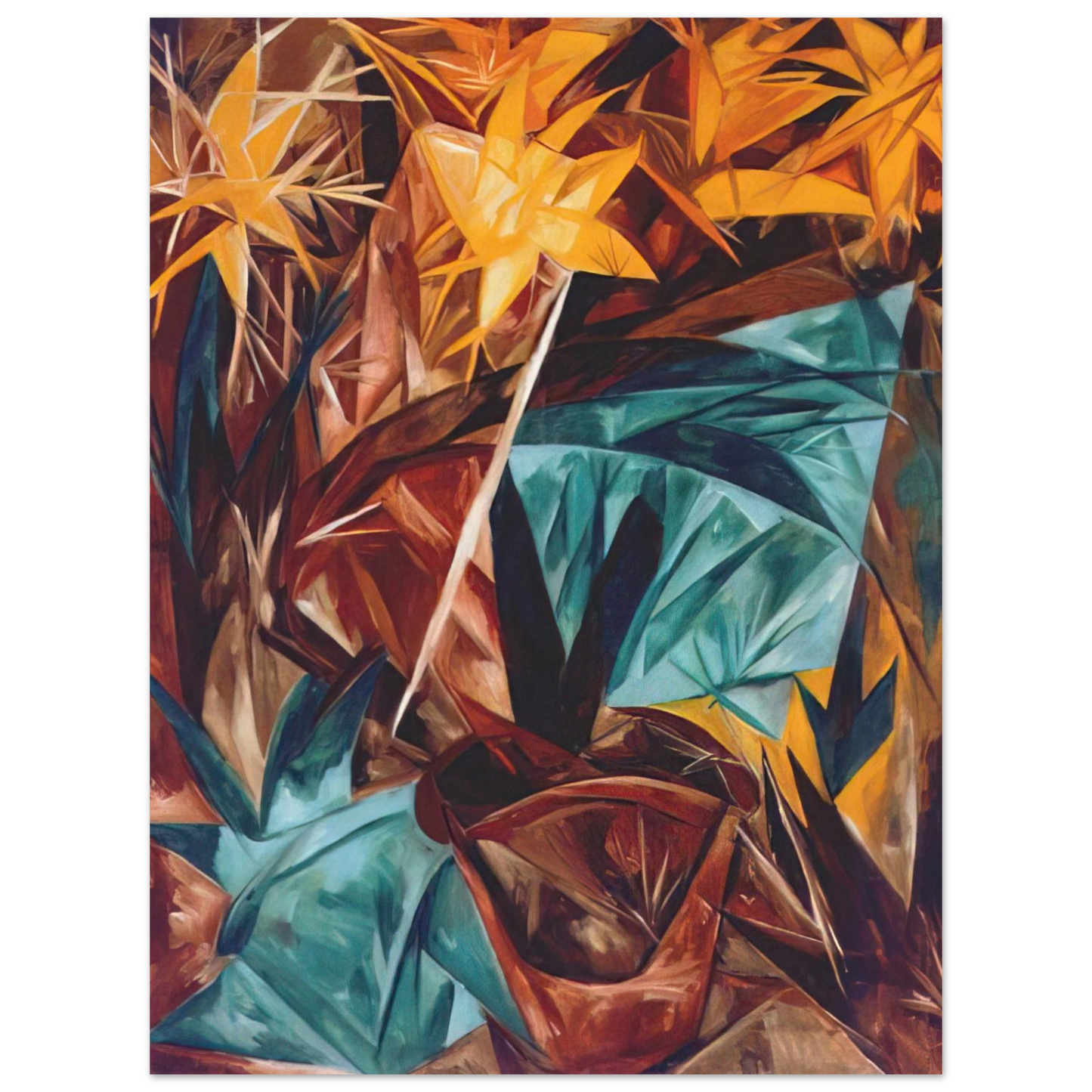 Natalia Goncharova - Rayonist lilies - 1913 75x100 cm / 30x40inches Fine Art Poster