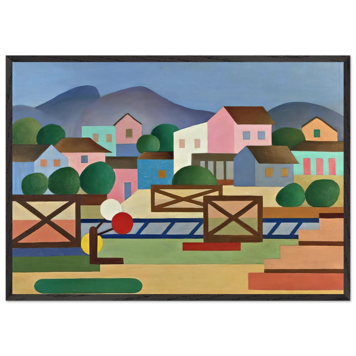 Level II Pass - Tarsila do Amaral 70x100 cm / 28x40 inches Framed Art Print – Black Wooden Frame