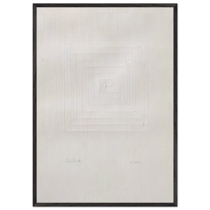 Similmente - Spatialism - Enrico Castellani 70x100 cm / 28x40 inches Framed Art Print – Black Wooden Frame