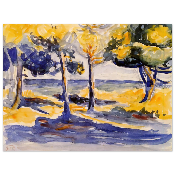 Henri-Edmond Cross - Trees by the Sea 75x100 cm / 30x40inches Fine Art Poster