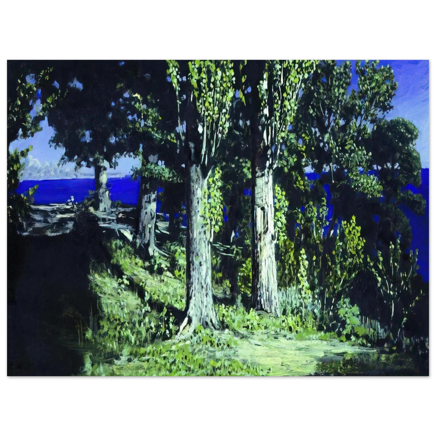 Arkhyp Kuindzhi - Cypresses on a Seashore. The Crimea 75x100 cm / 30x40inches Fine Art Poster