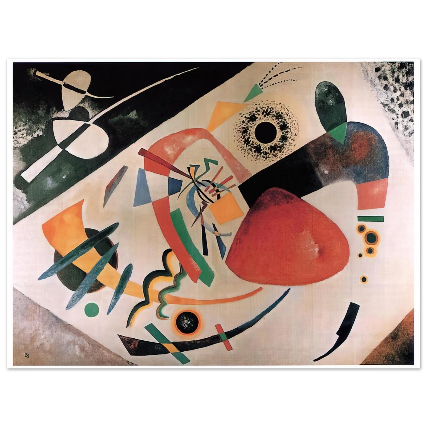 Wassily Kandinsky - RED SPOT II 1921 75x100 cm / 30x40inches Fine Art Poster
