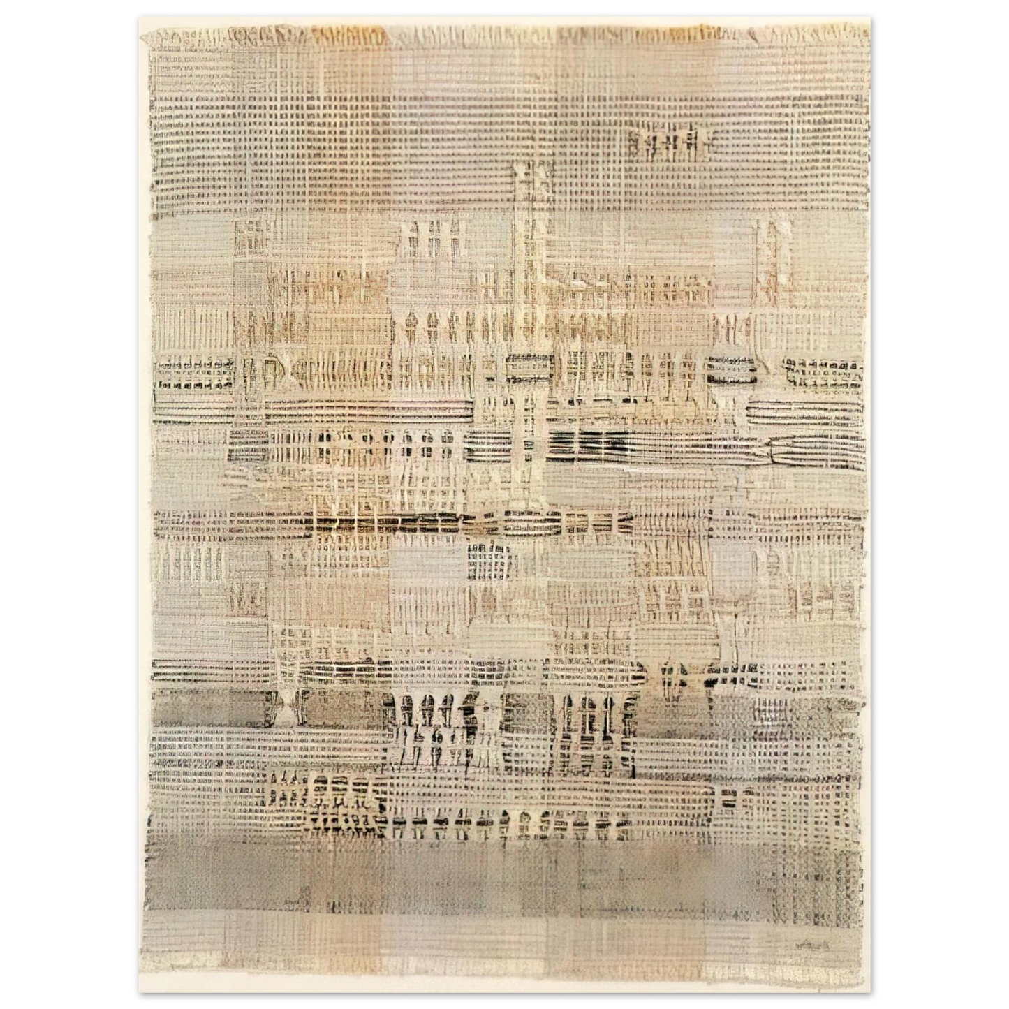 Anni Albers - DEVELOPMENT IN ROSE I 1952 75x100 cm / 30x40inches Fine Art Poster
