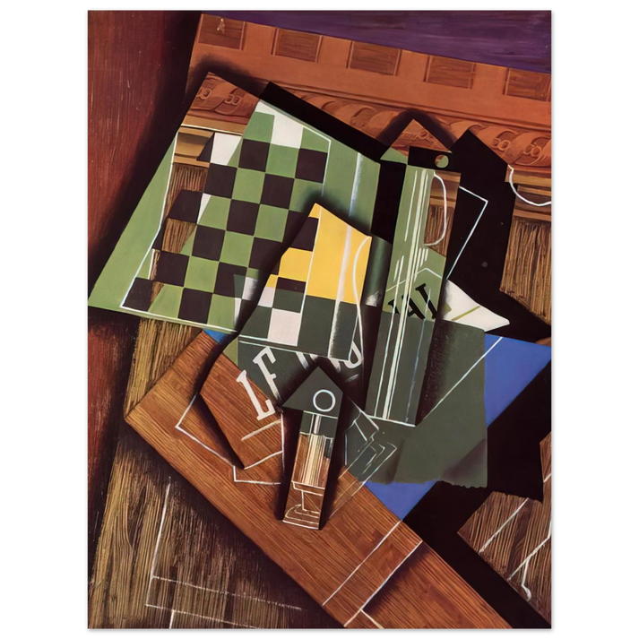 Juan Gris - THE CHECKERBOARD 1915 75x100 cm / 30x40inches Fine Art Poster