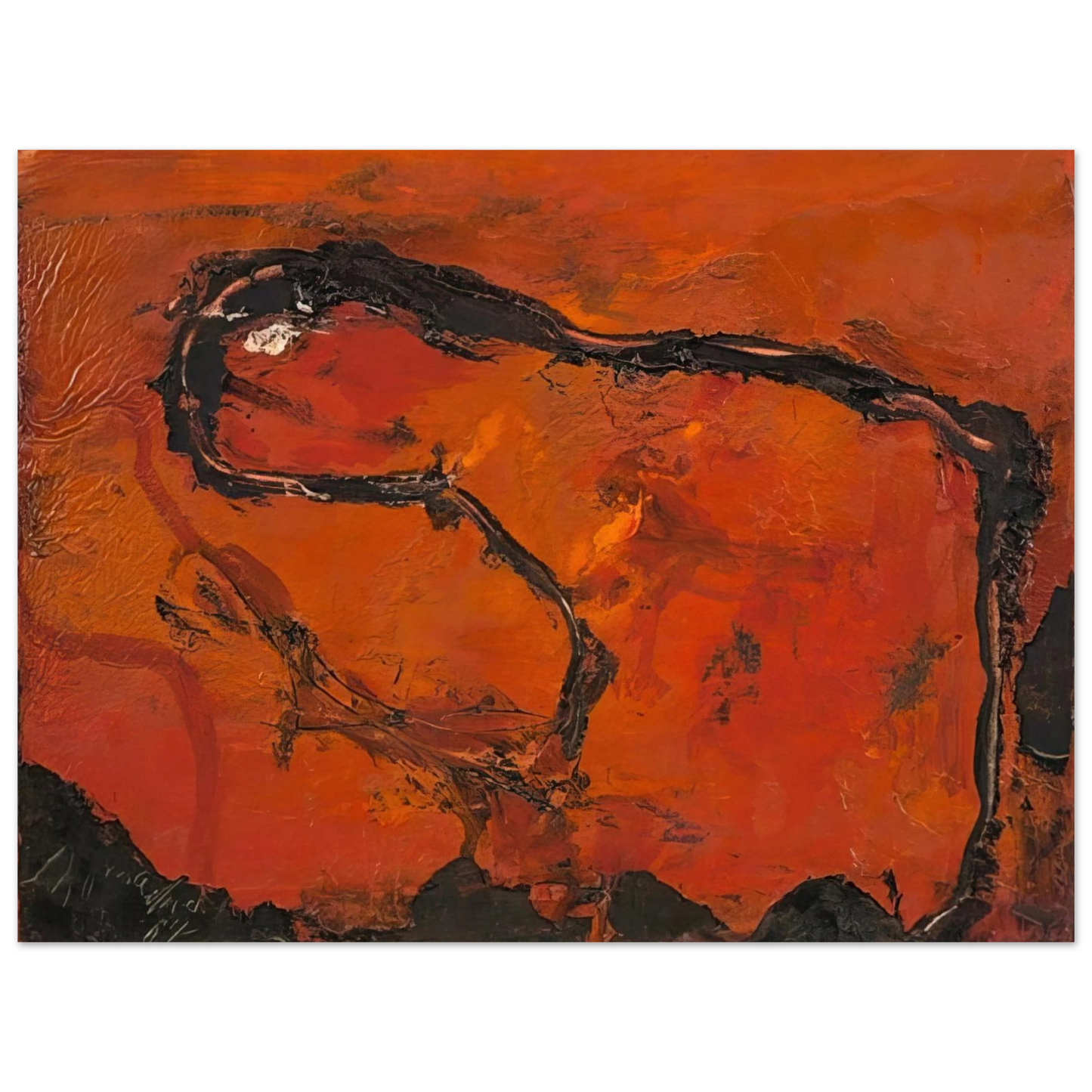 Emil Schumacher - Pega - 1964 75x100 cm / 30x40inches Fine Art Poster