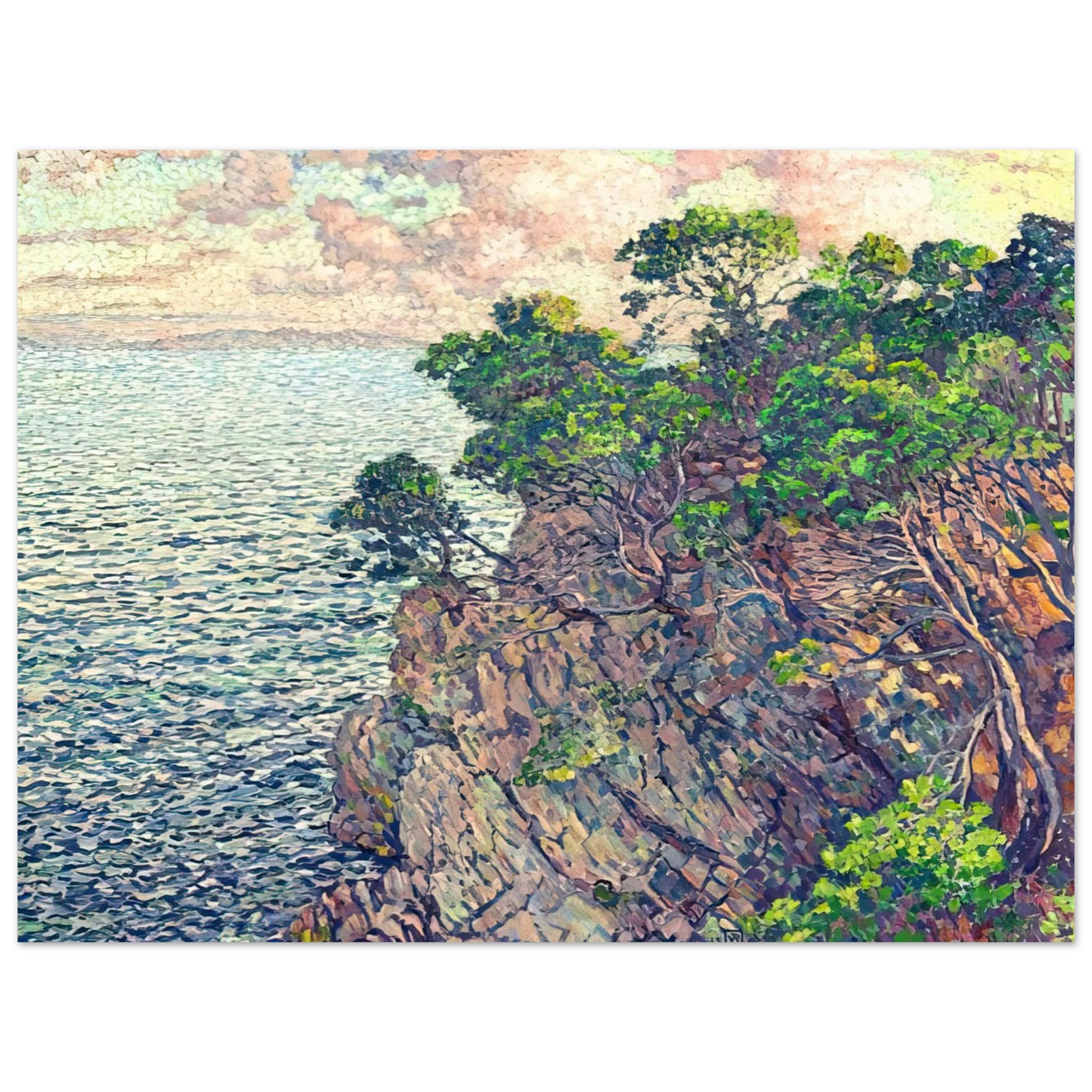 Theo van Rysselberghe - THE POINT OF ROSSIGNOL 1905 75x100 cm / 30x40inches Fine Art Poster