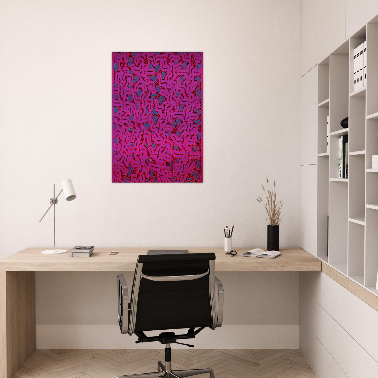 UNTITLED 1984 - Keith Haring Brushed Aluminum Print - 70x100 cm / 28x40 inches | Keith Haring Aluminum Print | Keith Haring Prints